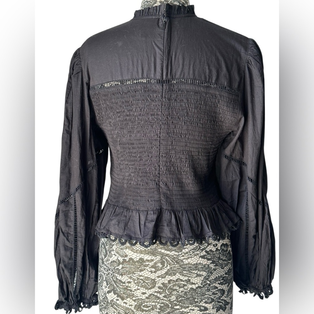 Anthropologie x Farm Rio Smocked Eyelet Blouse - Picture 5 of 9